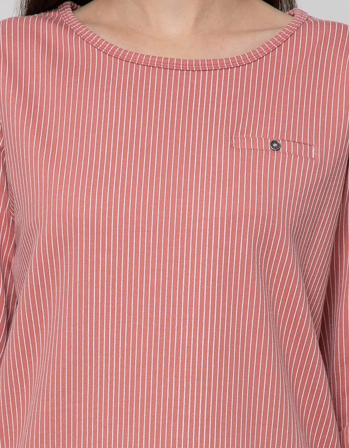Connexion Long Sleeve T-Shirt Stripe Vertical Spandex