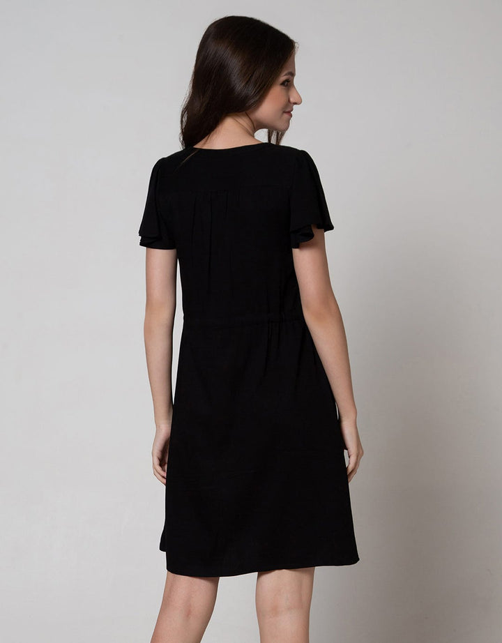Connexion Short Sleeve Mini Dress Ruffle