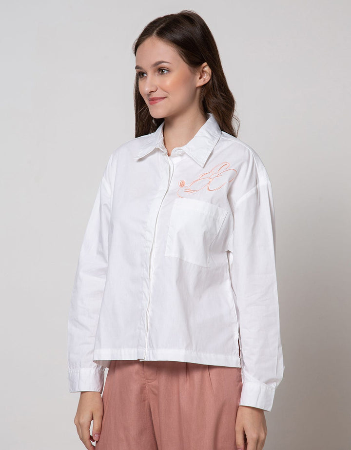 Disney Long Sleeve Shirt Blogger Minnie Outline Pocket