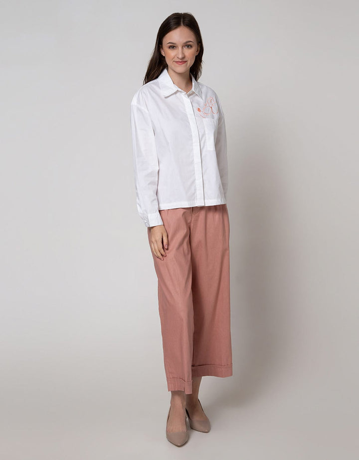 Disney Long Sleeve Shirt Blogger Minnie Outline Pocket