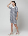 Disney Short Sleeve Midi Dress Marie Yarn Dyed Stripe