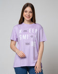 Nevada Short Sleeve Oversized Keep Smiling T-Shirt