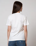 Details Short Sleeve T-Shirt Printed Girl And Scenery Wording
