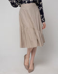 Details Midi Skirt Woven With Asymetric Cut N Sew