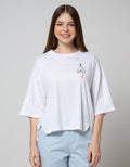 Details 3/4 Blouse Sleeves Knit With Front And Back Print