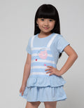 Little M Short Sleeve Midi Dress Lovely Bear Bawah Ruffle