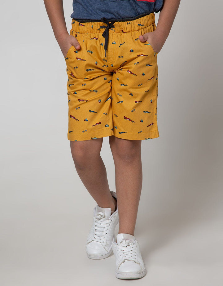 Little M Short Pants Woven Basic Print Car