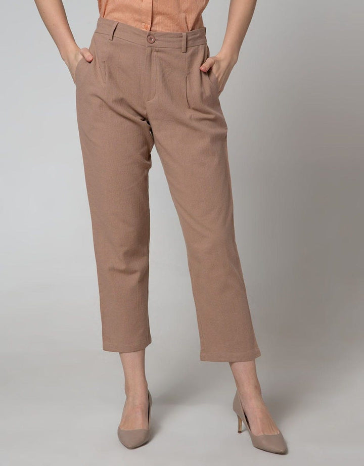 Connexion Capri Pants Pullon With Linen Look Relax Fit