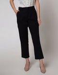 Connexion Capri Pants Pullon With Linen Look Relax Fit