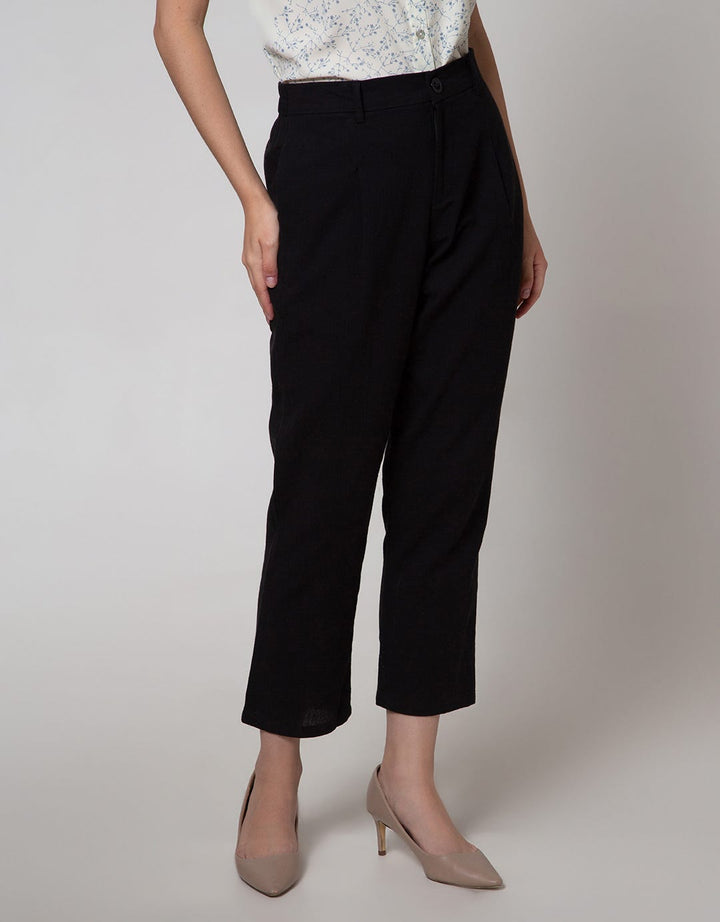 Connexion Capri Pants Pullon With Linen Look Relax Fit