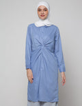 Annisa Long Sleeve Tunic Twist Shirt Dress