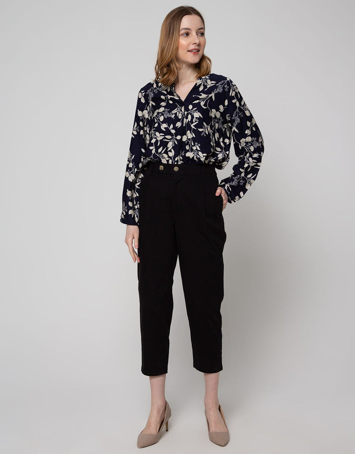 Connexion Ankle Pants Loose Crop Swed 2 Button