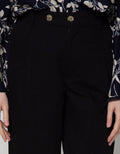 Connexion Ankle Pants Loose Crop Swed 2 Button