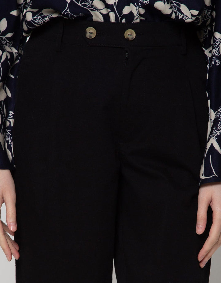 Connexion Ankle Pants Loose Crop Swed 2 Button