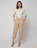 Connexion Ankle Pants Loose Crop Swed 2 Button