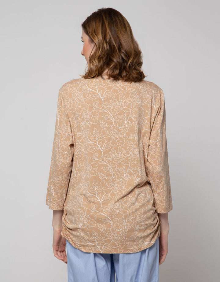 St. Yves Long Sleeve Shirt Rayon Spandex Print