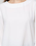 St. Yves Long Sleeve Blouse 7/8  Poly Tebal Comb Sifon Bell Sleeve
