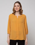St. Yves Long Sleeve Blouse 78 Top V Neck Opnezel