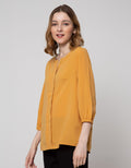 St. Yves Long Sleeve Blouse 78 Top V Neck Opnezel