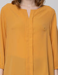St. Yves Long Sleeve Blouse 78 Top V Neck Opnezel