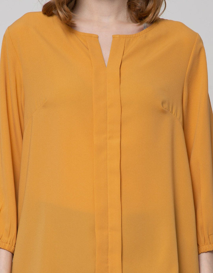 St. Yves Long Sleeve Blouse 78 Top V Neck Opnezel
