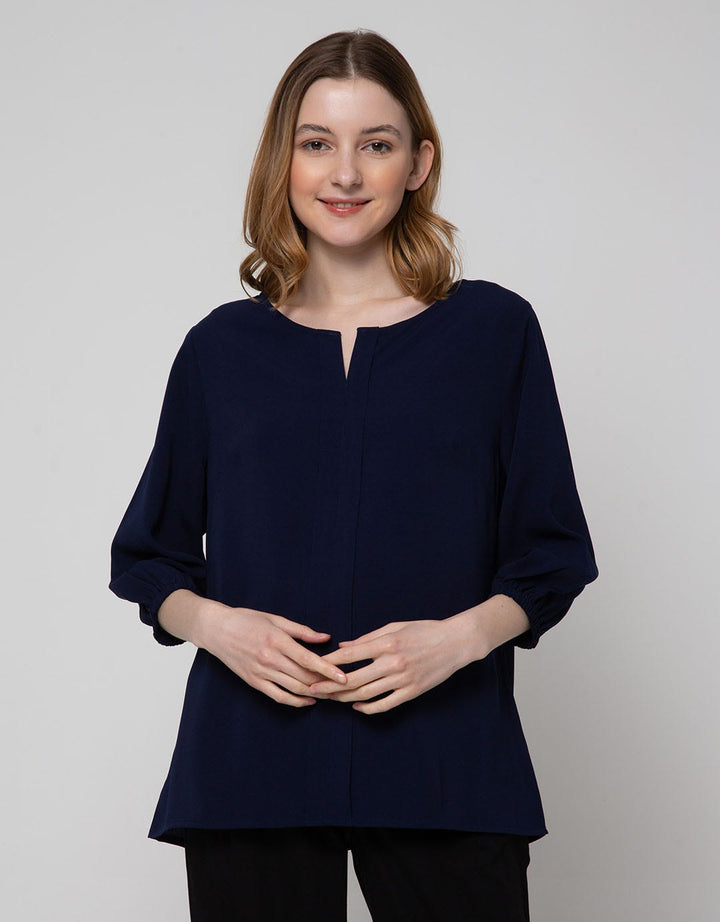 St. Yves Long Sleeve Blouse 78 Top V Neck Opnezel