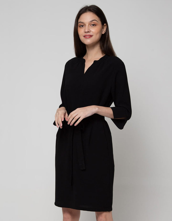St. Yves Short Sleeve Midi Dress Reguler W Belt