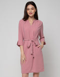 St. Yves Short Sleeve Midi Dress Reguler W Belt