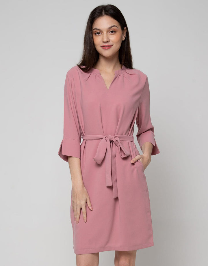 St. Yves Short Sleeve Midi Dress Reguler W Belt