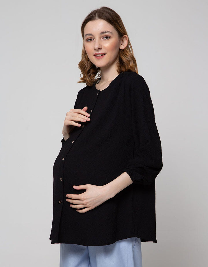 St. Yves Mom Long Sleeve Blouse Puff Sleeve 