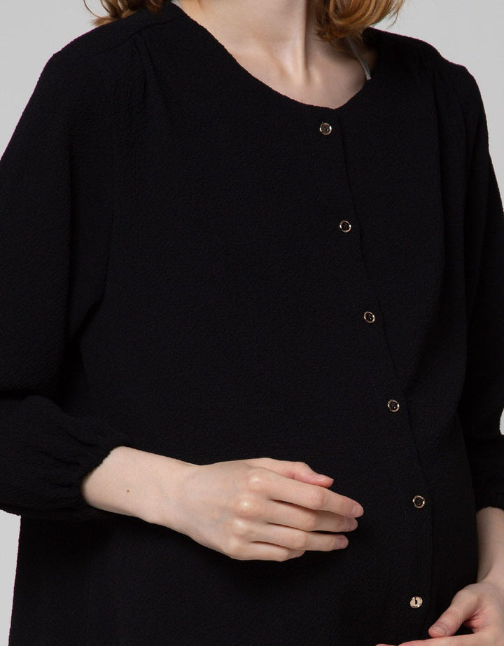 St. Yves Mom Long Sleeve Blouse Puff Sleeve 