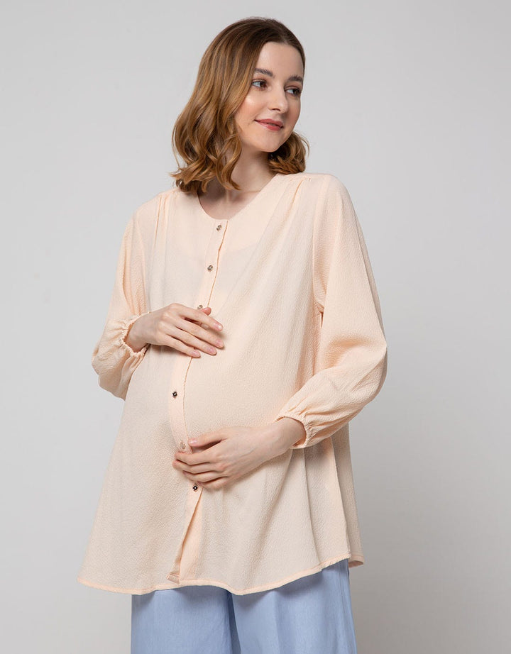 St. Yves Mom Long Sleeve Blouse Puff Sleeve 