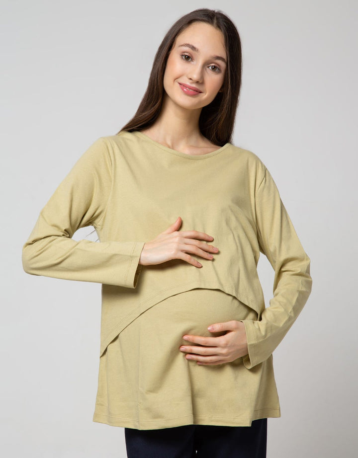St. Yves Mom Long Sleeve T-Shirt Nursing Top