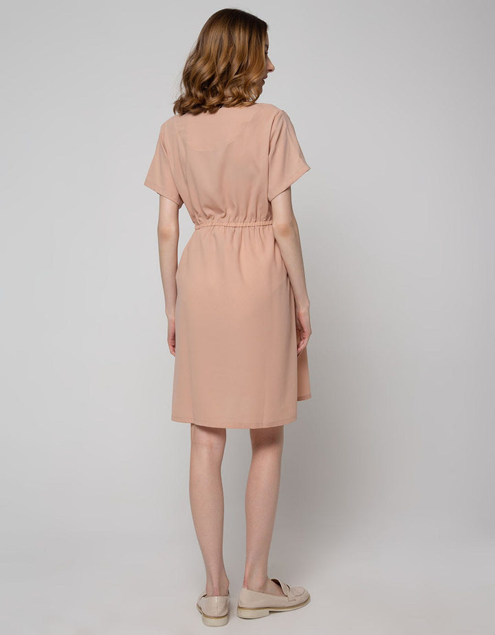 St. Yves Mom Short Sleeve Midi Dress Karet