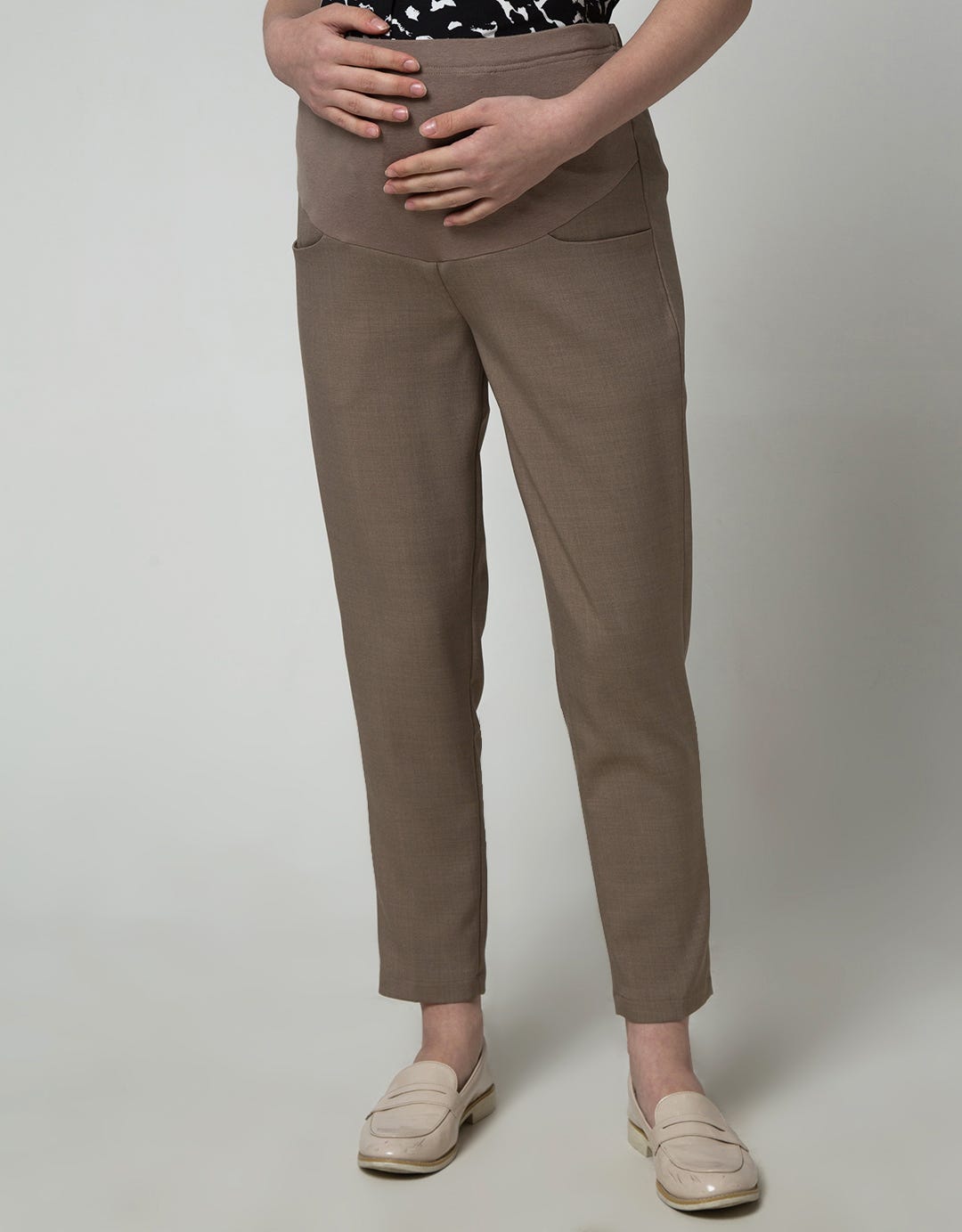 St. Yves Mom Woven Side Celana Panjang Wanita