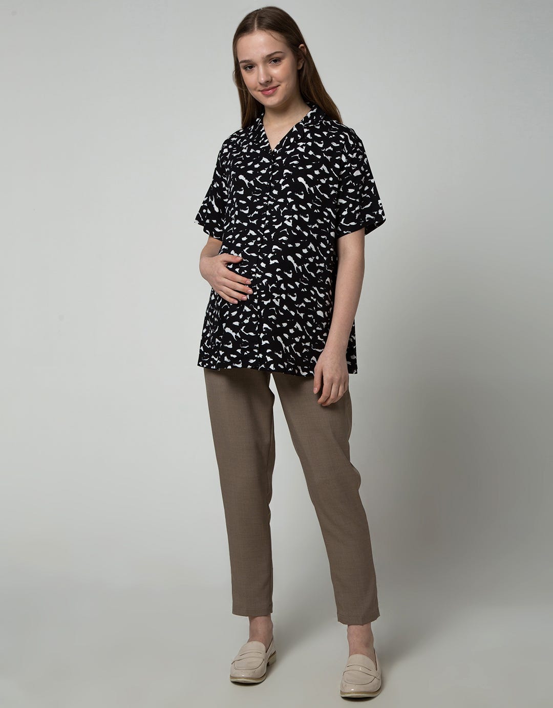 St. Yves Mom Woven Side Celana Panjang Wanita