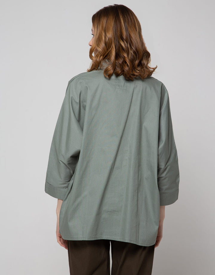 Nevada Long Sleeve Shirt Solid Cotton Skipper