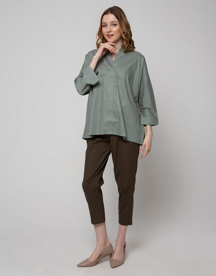 Nevada Long Sleeve Shirt Solid Cotton Skipper