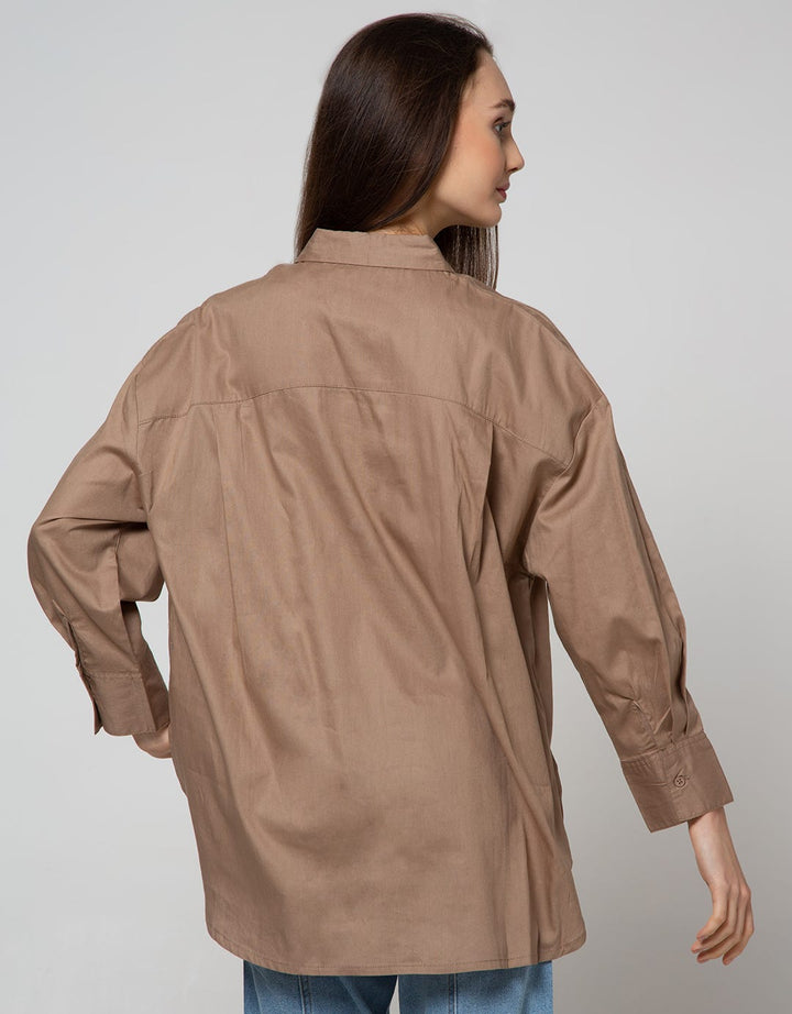 Nevada Long Sleeve Shirt Solid Oversize