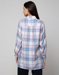 Nevada Long Sleeve Shirt New Long Top Check Rayon