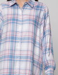 Nevada Long Sleeve Shirt New Long Top Check Rayon