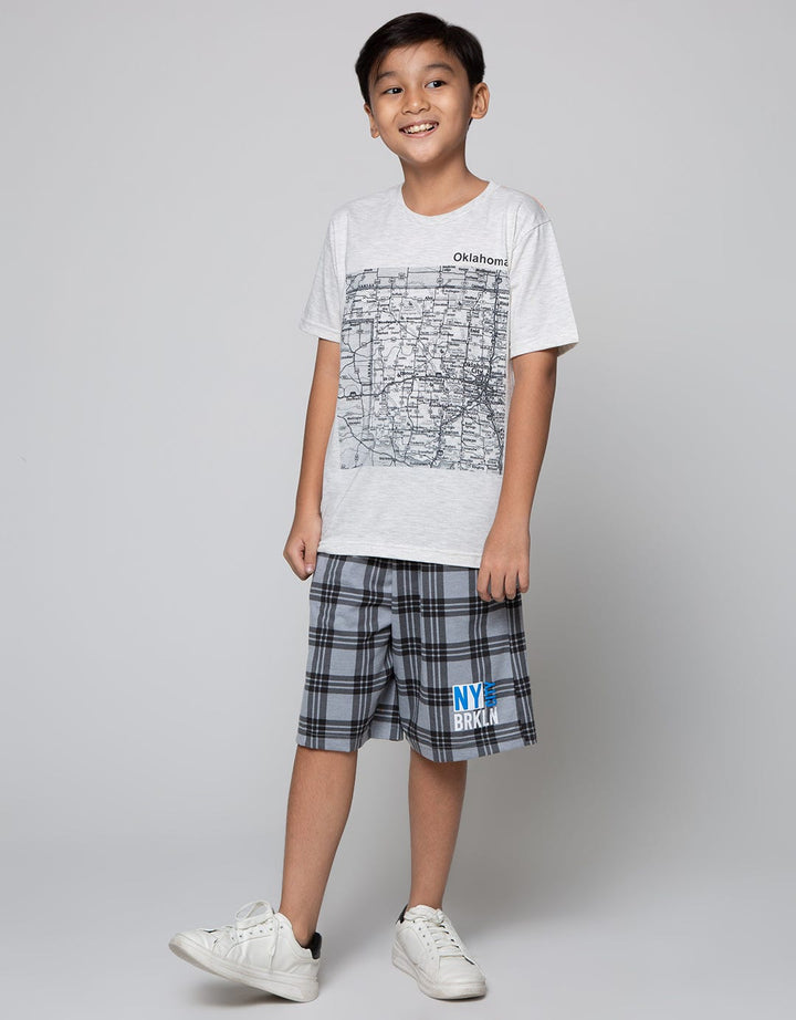 Aero Shorts Knit Full Print Tade Regu Check