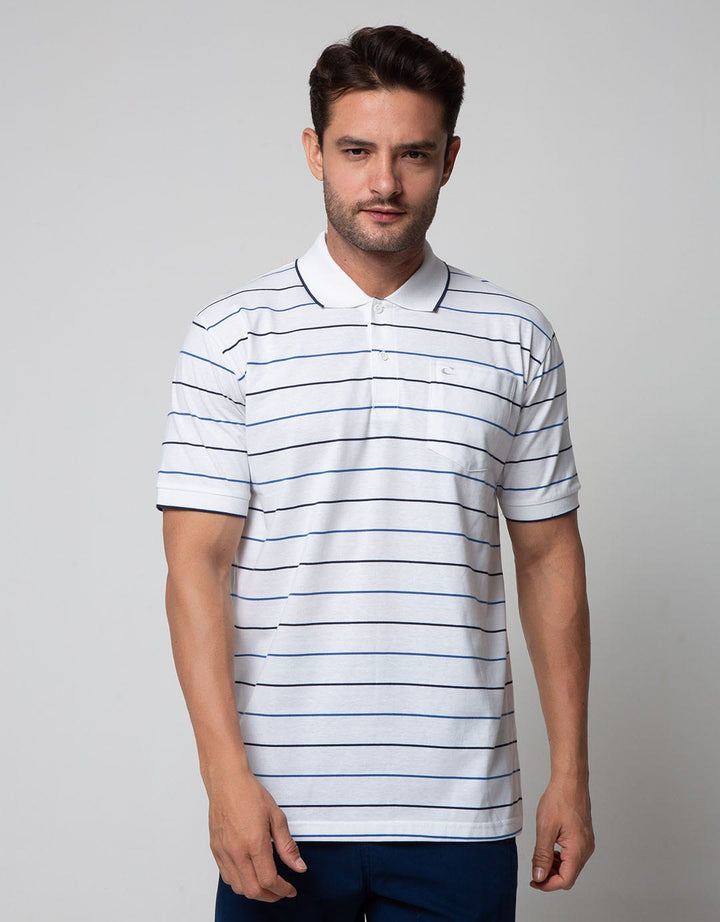 Cole Short Sleeve Polo Shirt Stripe Fider