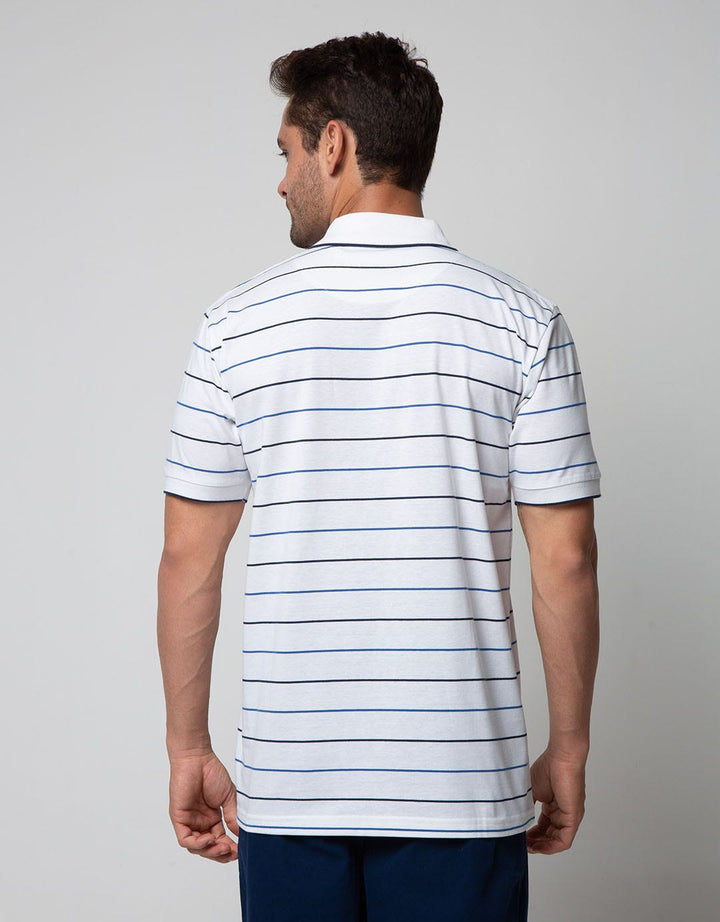 Cole Short Sleeve Polo Shirt Stripe Fider