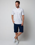 Cole Short Sleeve Polo Shirt Stripe Fider