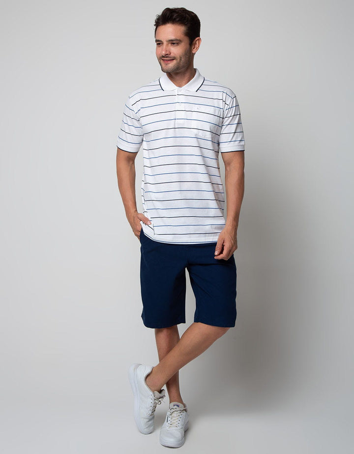 Cole Short Sleeve Polo Shirt Stripe Fider