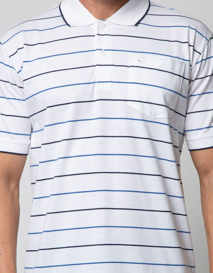 Cole Short Sleeve Polo Shirt Stripe Fider