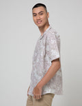 Cole Short Sleeve Shirt Print Camp Collar Nature