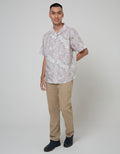 Cole Short Sleeve Shirt Print Camp Collar Nature