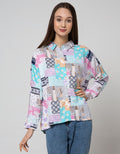 Nevada Long Sleeve Shirt Abstract Flower Print